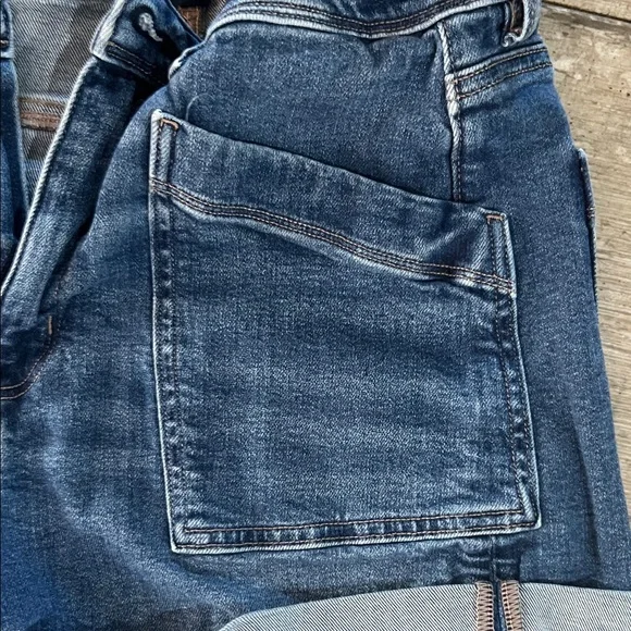 American Eagle Outfitters Dark Blue Jean Shorts - Picture 3 of 8